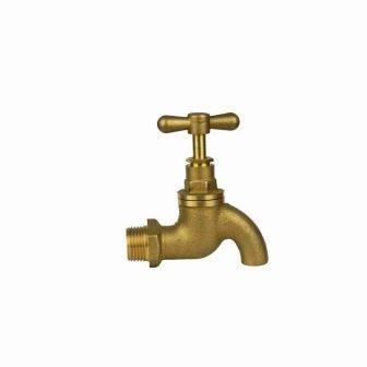 T Handfläche Rohrleitungen Messing Bibtaps ohne Düse 1/2in Männliche Faden Messing Bib Taps