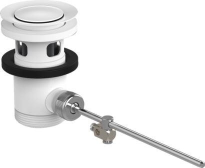 Chrom schwarzer Abfall Set Pop Up für Beckenmischer und Bidetmischer Weiß