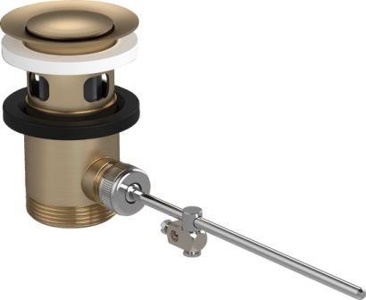 Chrom schwarzer Abfall Set Pop Up für Beckenmischer und Bidetmischer Weiß