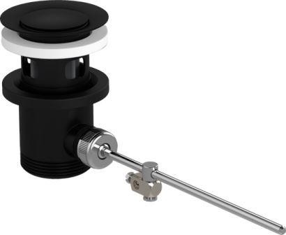 Chrom schwarzer Abfall Set Pop Up für Beckenmischer und Bidetmischer Weiß