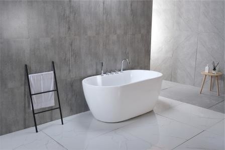 1200MM ovale Dusche Badewannen Zentrum Zehenklemm Abfluss Farbe abgestimmt freistehende Luftblasenwanne