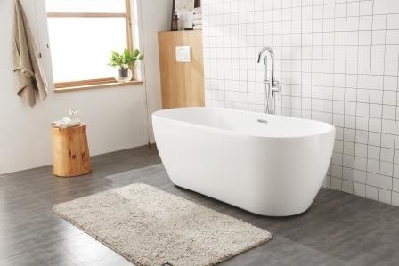 1200MM ovale Dusche Badewannen Zentrum Zehenklemm Abfluss Farbe abgestimmt freistehende Luftblasenwanne