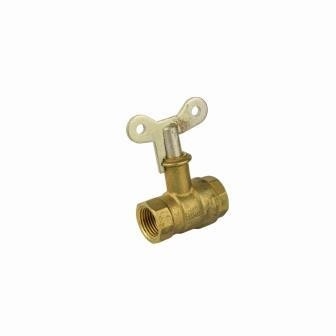 INOB300 Standard Messing Kugelventile Bohr Schlüsselgriff 1/2in - 3/4in weibliche Schnur Sperrkugelventil