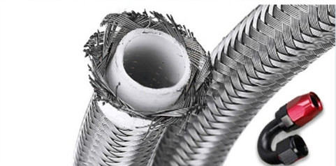 5/16 Zoll Flexible Schläuche Edelstahl geflochten PTFE geflochten Brennstofföl Kühlschlauchlinien