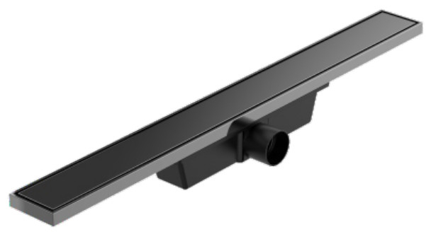 Lineare Grautyp Duschkanäle DIA 50mm Schwarz Lineare Kanäle