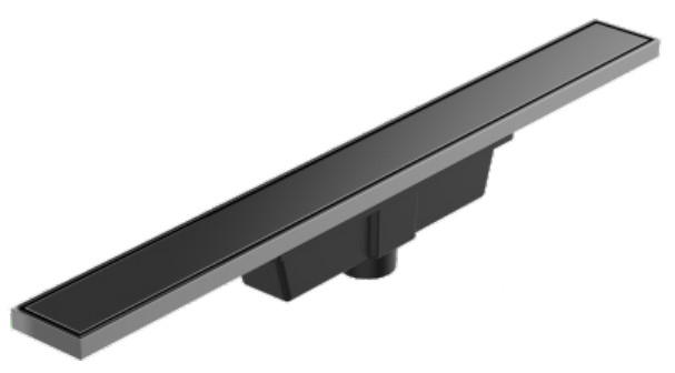 Lineare Grautyp Duschkanäle DIA 50mm Schwarz Lineare Kanäle