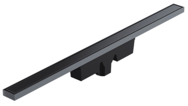 Lineare Grautyp Duschkanäle DIA 50mm Schwarz Lineare Kanäle