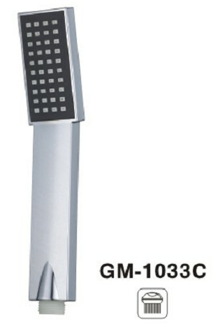 Schlanker Quadrat, angepasste Farbe, Handsprühmaschine, Handpolierter Chrom-Duschkopf