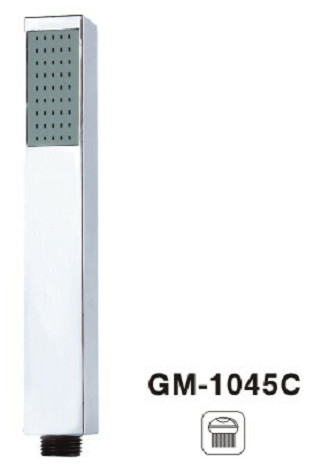 Schlanker Quadrat, angepasste Farbe, Handsprühmaschine, Handpolierter Chrom-Duschkopf