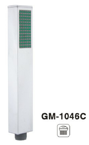 Schlanker Quadrat, angepasste Farbe, Handsprühmaschine, Handpolierter Chrom-Duschkopf