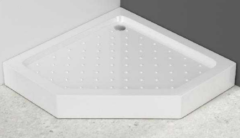 3/8in Dicke gegrilltes Muster Glas Duschkabinen Diversifizierte Drehtür Duschgehäuse